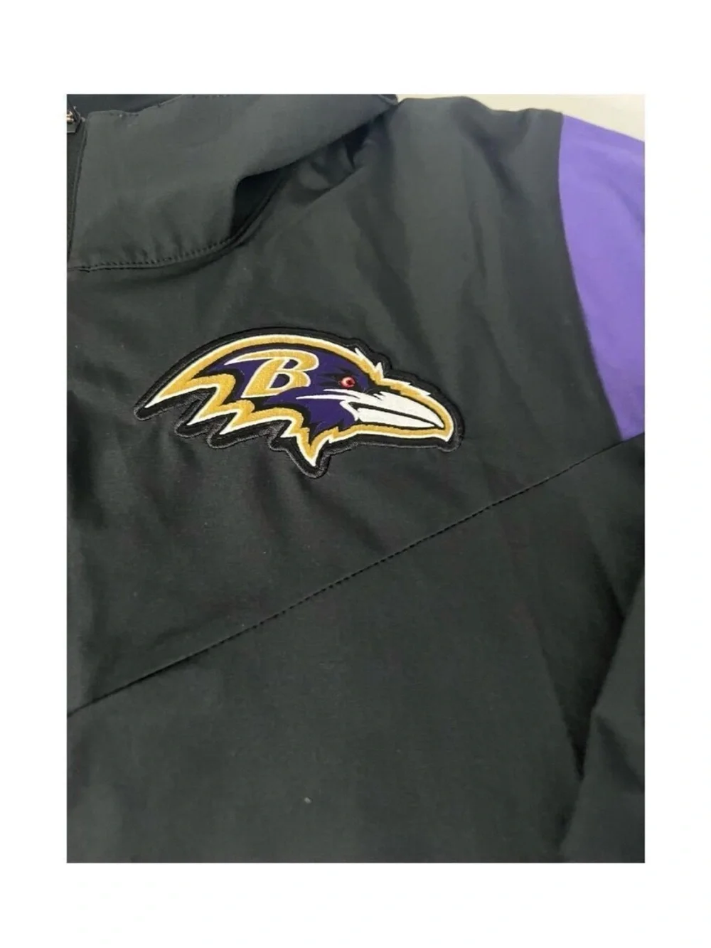 Nike NFL Baltimore Ravens 3/4 Zip Pullover Jacket | Men's XL | Black & Purple